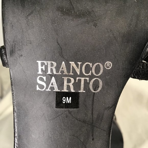 Franco Sarto Leather Heeled Sandals Size 9 - Picture 10 of 11